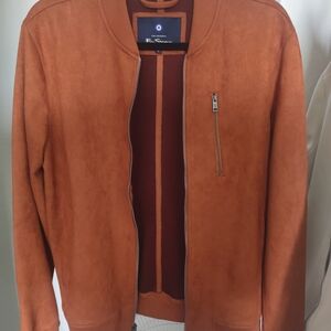Ben Sherman Rust Suede Jacket Mens  Small S New Without Tags